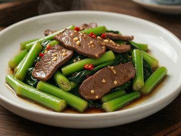 蒜苔牛肉