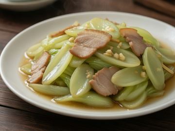 窝笋炒肉片